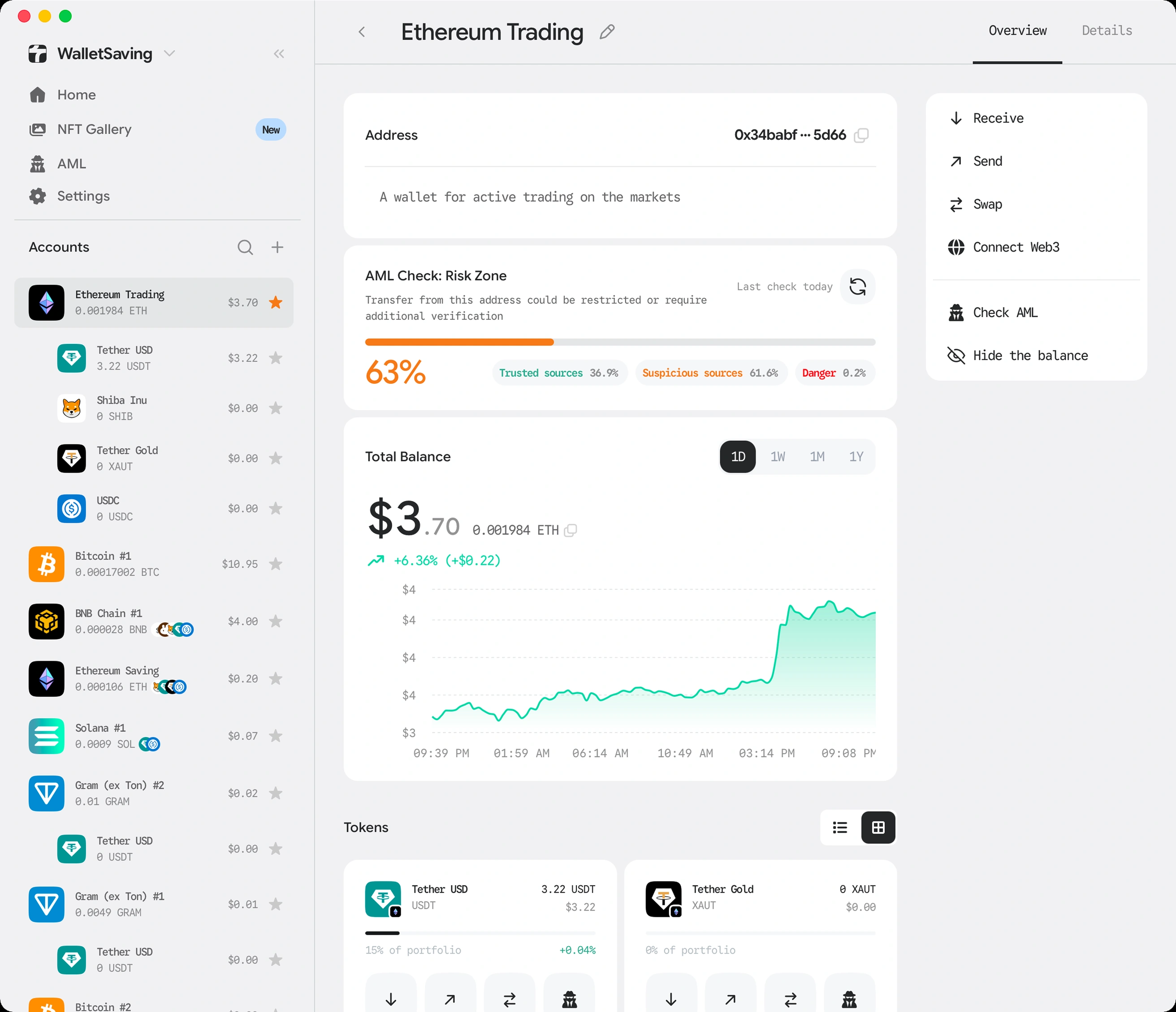 Terius desktop crypto wallet